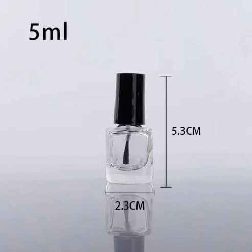 5 ml pustych szklanych małych butelek z lakierem do paznokci