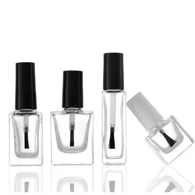 3 ml puste mini szklane butelki z lakierem do paznokci i szerokim pędzelkiem